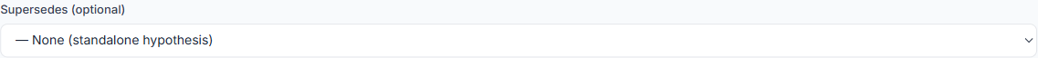 Supersedes dropdown