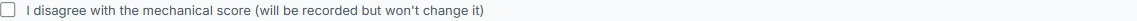 Disagree checkbox